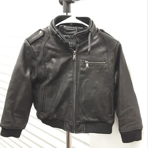 Children's Black  Leather Jacket